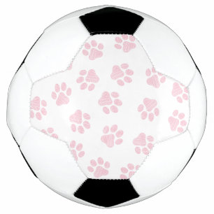 Doodle Paws, Dog Paws, Baby Pink Paws Soccer Ball