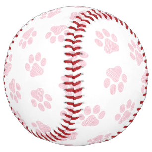 Doodle Paws, Dog Paws, Baby Pink Paws Softball
