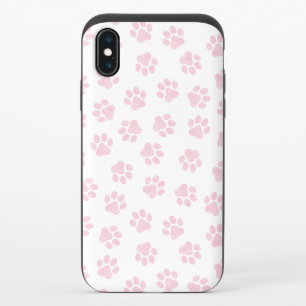 Doodle Paws, Dog Paws, Baby Pink Paws iPhone XS Slider Case