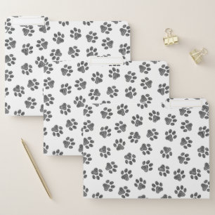 Doodle Paws, Dog Paws, Black Paws File Folder