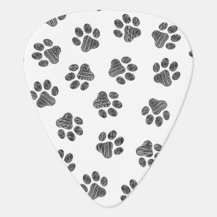 Doodle Paws, Dog Paws, Black Paws Guitar Pick