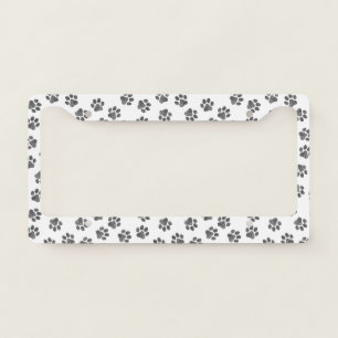 Doodle Paws, Dog Paws, Black Paws License Plate Frame