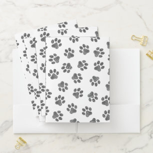Doodle Paws, Dog Paws, Black Paws Pocket Folder