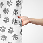 Doodle Paws, Dog Paws, Black Paws Scarf<br><div class="desc">Cute,  fun and adorable pattern with doodle paws in black color on white background. Modern and trendy gift,  perfect for the dog lover in your life.</div>