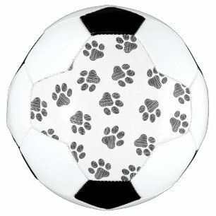 Doodle Paws, Dog Paws, Black Paws Soccer Ball