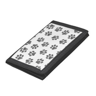 Doodle Paws, Dog Paws, Black Paws Trifold Wallet