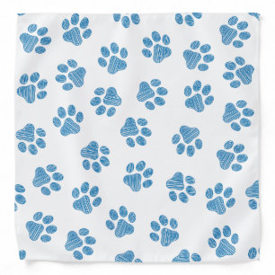 Doodle Paws, Dog Paws, Blue Paws Bandana