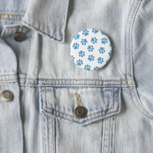 Doodle Paws, Dog Paws, Blue Paws Button