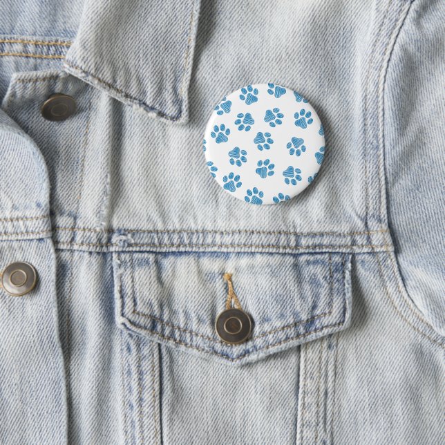 Doodle Paws, Dog Paws, Blue Paws Button (In Situ)