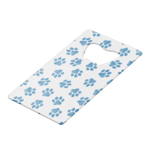 Doodle Paws, Dog Paws, Blue Paws Credit Card Bottle Opener