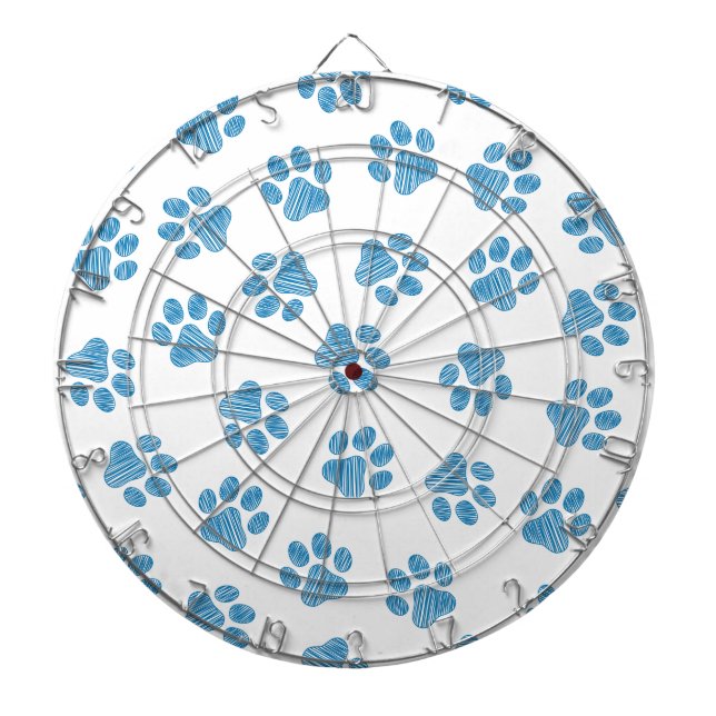 Doodle Paws, Dog Paws, Blue Paws Dart Board (Front)