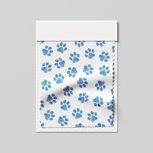 Doodle Paws, Dog Paws, Blue Paws Fabric