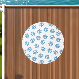 Doodle Paws, Dog Paws, Blue Paws Outdoor Rug