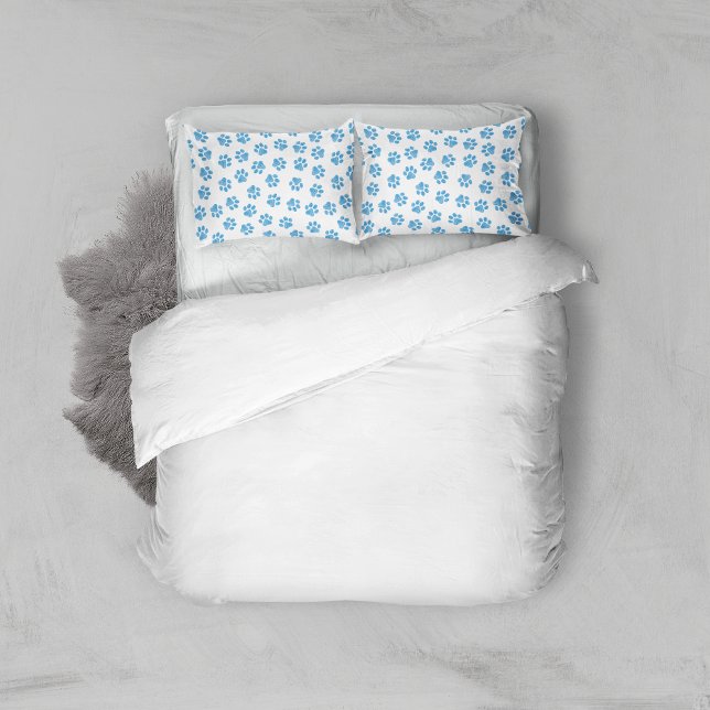 Doodle Paws, Dog Paws, Blue Paws Pillow Case (Creator Uploaded)