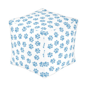 Doodle Paws, Dog Paws, Blue Paws Pouf