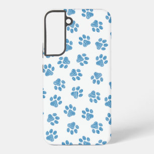Doodle Paws, Dog Paws, Blue Paws Samsung Galaxy S22+ Case