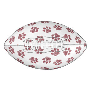 Doodle Paws, Dog Paws, Burgundy Paws Football