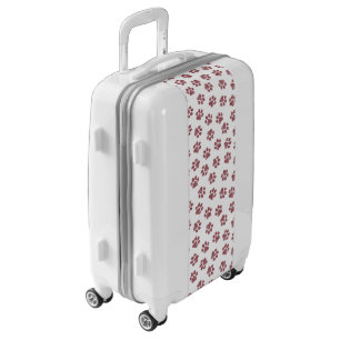 Doodle Paws, Dog Paws, Burgundy Paws Luggage