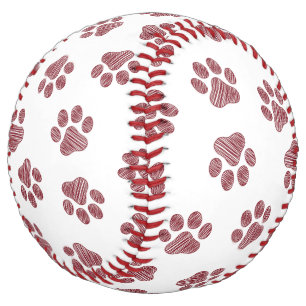 Doodle Paws, Dog Paws, Burgundy Paws Softball