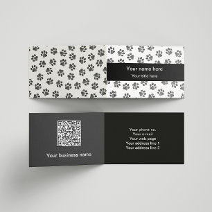 Doodle Paws, Dog Paws, Cat Paws, Black Paws Business Card