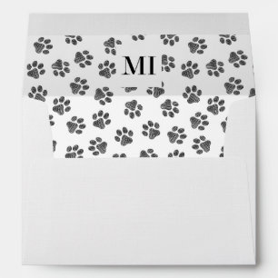 Doodle Paws, Dog Paws, Cat Paws, Black Paws Envelope
