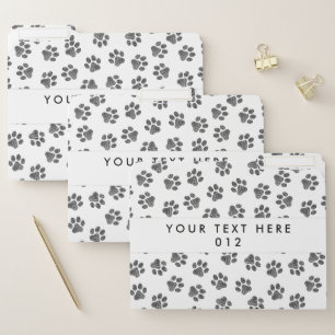 Doodle Paws, Dog Paws, Cat Paws, Black Paws File Folder