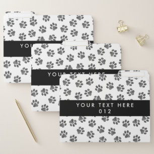 Doodle Paws, Dog Paws, Cat Paws, Black Paws File Folder
