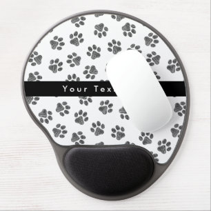 Doodle Paws, Dog Paws, Cat Paws, Black Paws Gel Mouse Pad