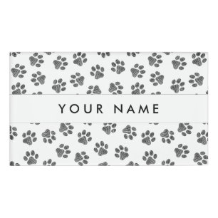 Doodle Paws, Dog Paws, Cat Paws, Black Paws Name Tag