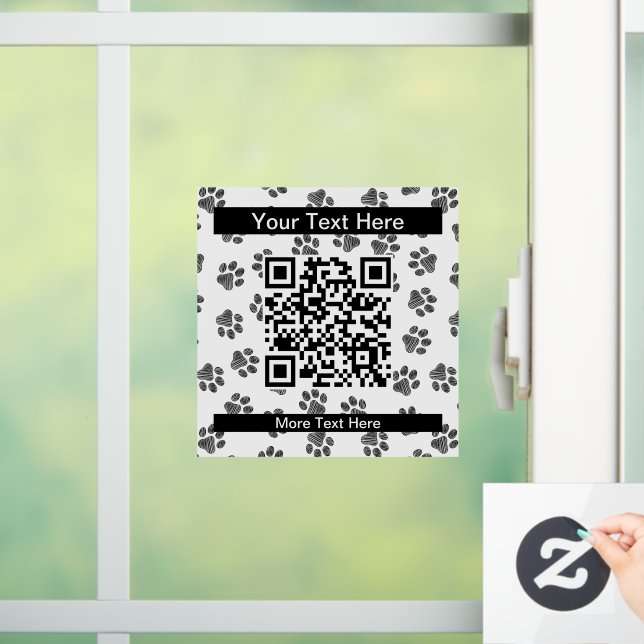 Doodle Paws, Dog Paws, Cat Paws, Black Paws Window Cling (Home)