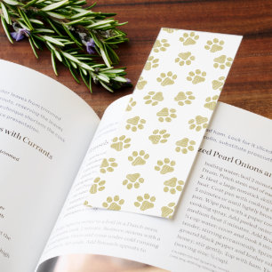 Doodle Paws, Dog Paws, Gold Paws Bookmarks