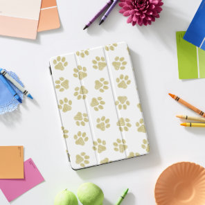 Doodle Paws, Dog Paws, Gold Paws iPad Pro Cover