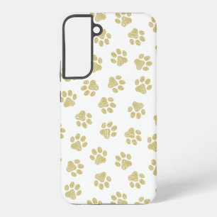 Doodle Paws, Dog Paws, Gold Paws Samsung Galaxy S22+ Case
