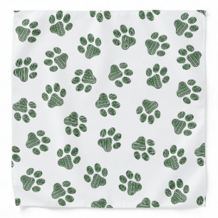 Doodle Paws, Dog Paws, Green Paws Bandana