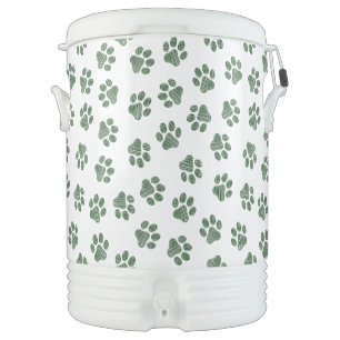 Doodle Paws, Dog Paws, Green Paws Beverage Cooler