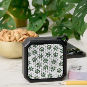 Doodle Paws, Dog Paws, Green Paws Bluetooth Speaker