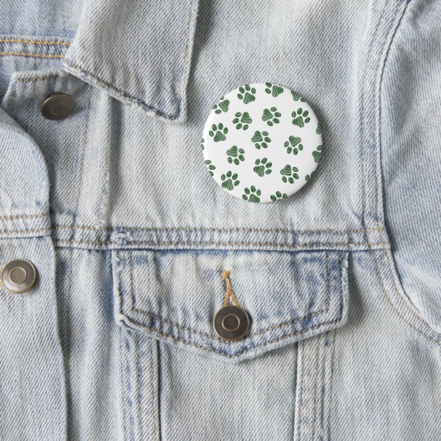 Doodle Paws, Dog Paws, Green Paws Button (In Situ)