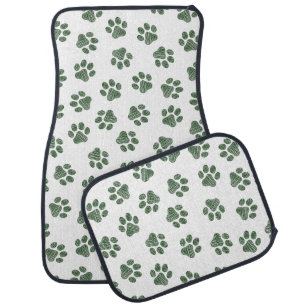 Doodle Paws, Dog Paws, Green Paws Car Floor Mat