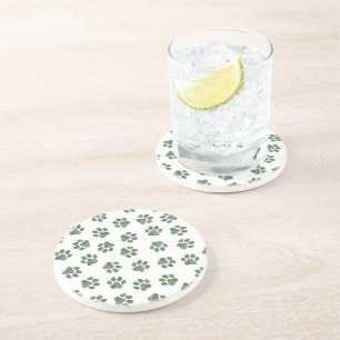 Doodle Paws, Dog Paws, Green Paws Coaster