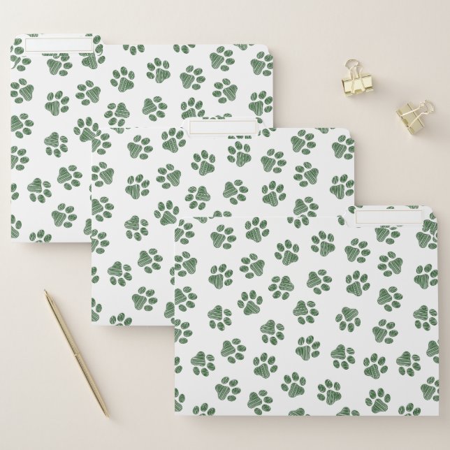 Doodle Paws, Dog Paws, Green Paws File Folder (Set)