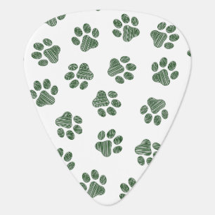 Doodle Paws, Dog Paws, Green Paws Guitar Pick