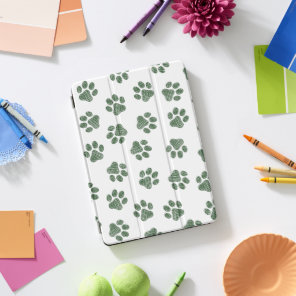Doodle Paws, Dog Paws, Green Paws iPad Pro Cover
