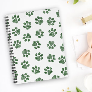 Doodle Paws, Dog Paws, Green Paws Notebook