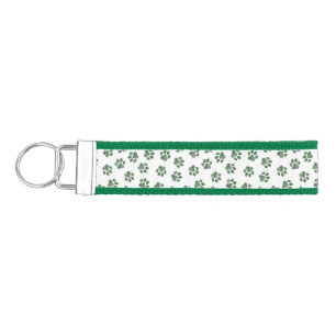 Doodle Paws, Dog Paws, Green Paws Wrist Keychain