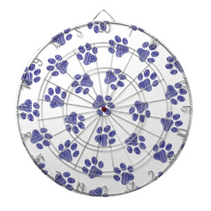 Doodle Paws, Dog Paws, Navy Blue Paws Dart Board