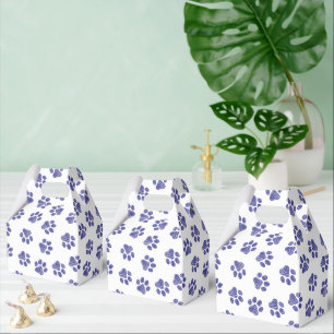 Doodle Paws, Dog Paws, Navy Blue Paws Favor Boxes