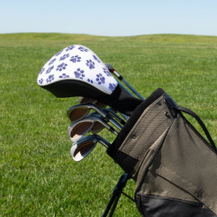 Doodle Paws, Dog Paws, Navy Blue Paws Golf Head Cover