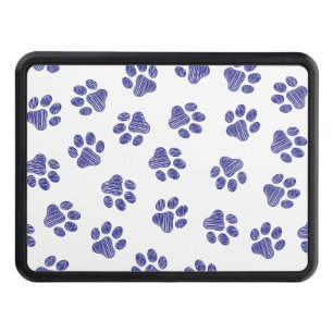 Doodle Paws, Dog Paws, Navy Blue Paws Hitch Cover