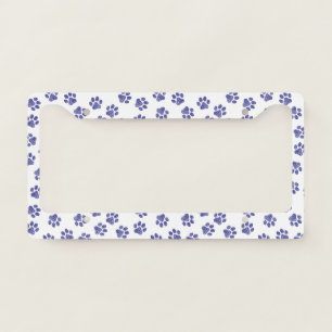 Doodle Paws, Dog Paws, Navy Blue Paws License Plate Frame