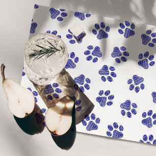 Doodle Paws, Dog Paws, Navy Blue Paws Placemat
